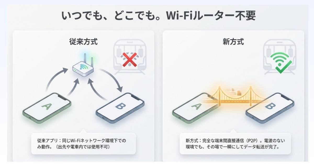 いつでも、どこでも。Wi-Fiルーター不要